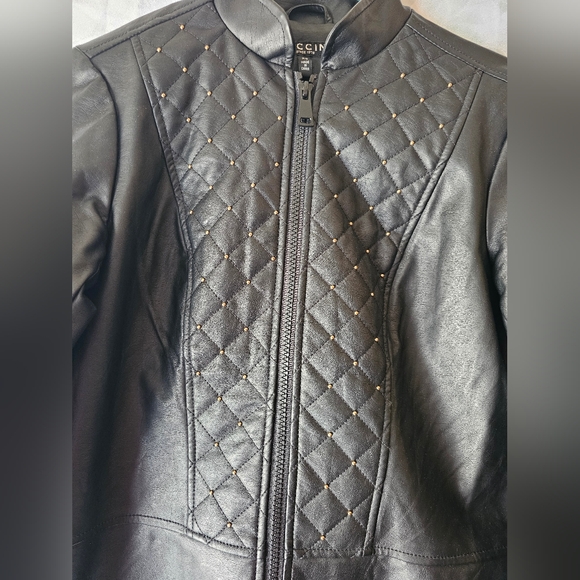 Baccini | Studded Leather Jacket | Size: Extra Small - Picture 2 of 8